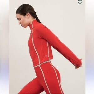 3 piece set!Athleta Salutation Crop Jacket XS elation 7/8 tights and bra set NWT